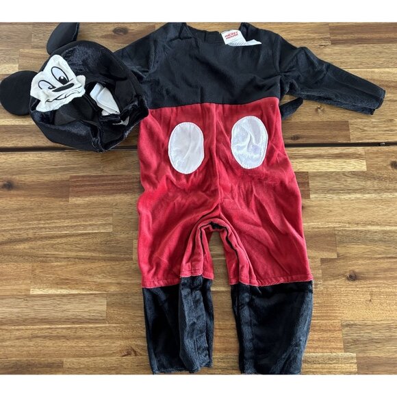 Disney Baby Mickey Mouse Hooded Costume Size 6-12 Months NEW HALLOWEEN PARTY - Picture 4 of 9